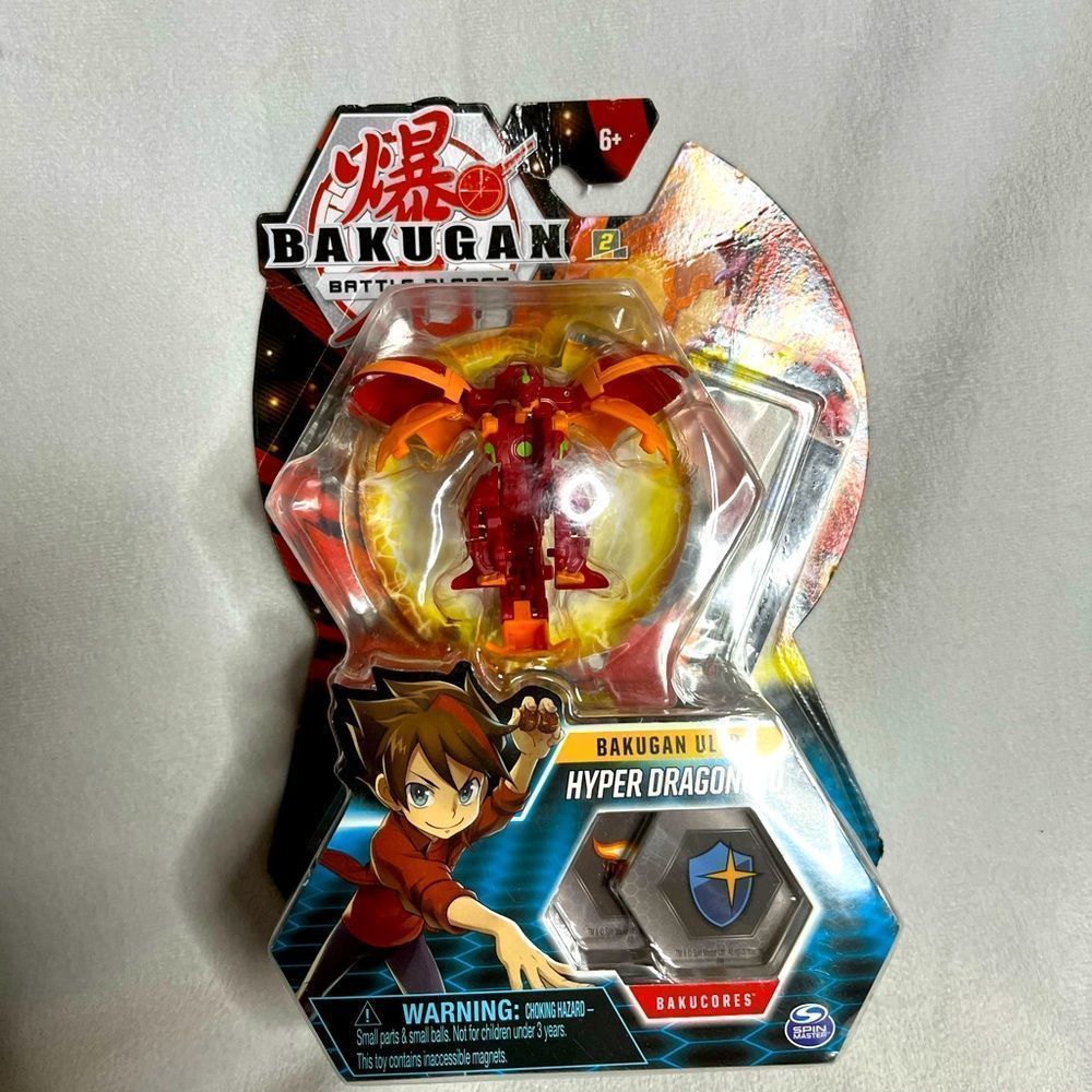 Bakugan Battle Planet Ultra Hyper Dragon Bakucores Card Figure 2” 2021